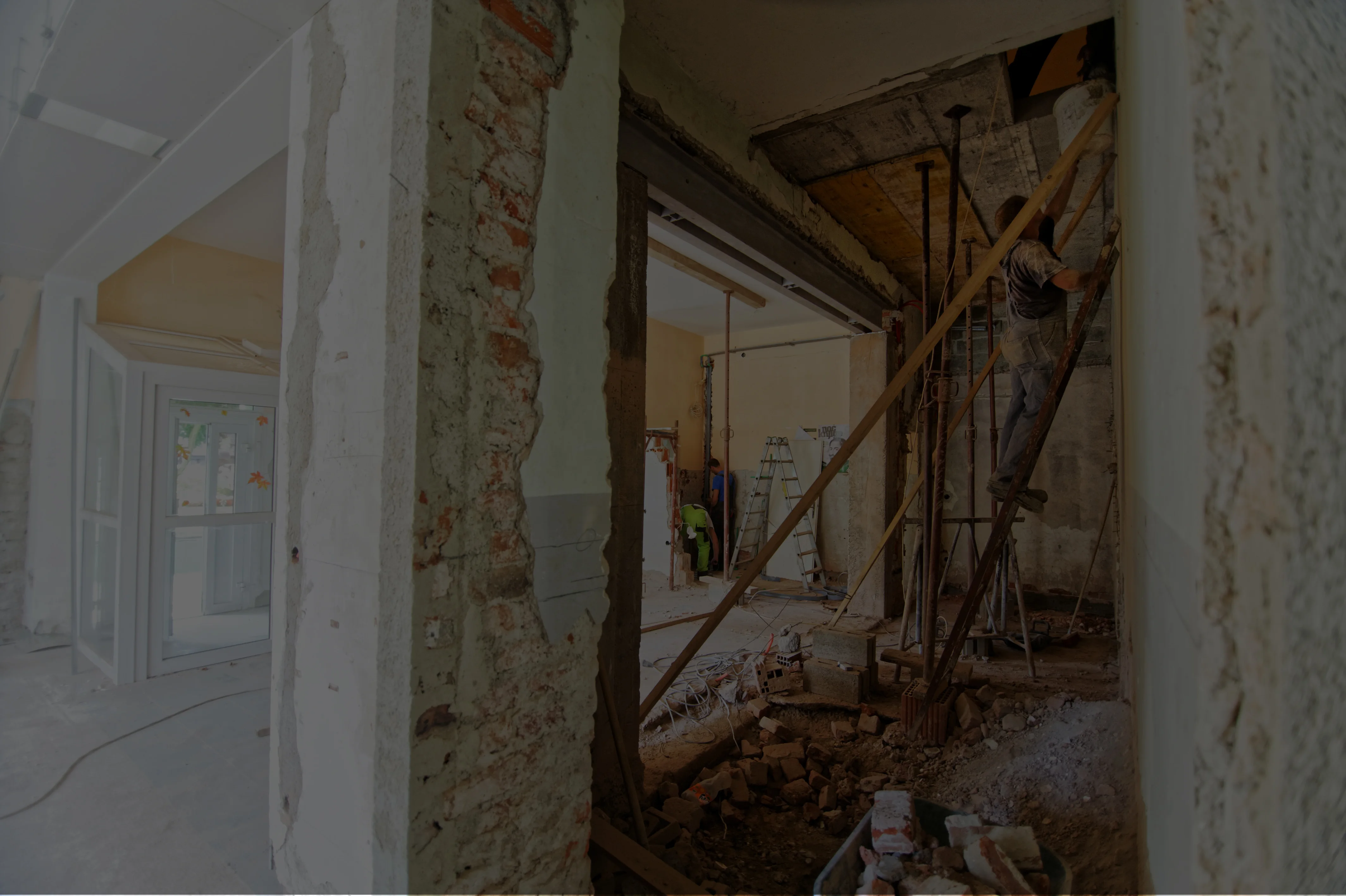 Active renovation site showing the range of coordination undertaken by LCC
